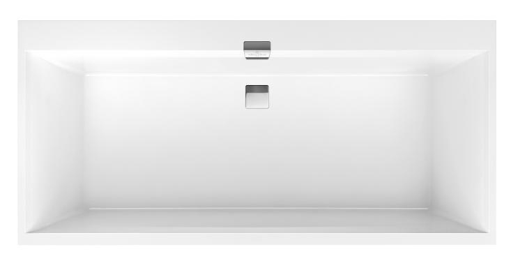 vanna Squaro Edge 12 Duo, 1700x750 mm, ar sifonu, ar kājām, balta Quaryl®